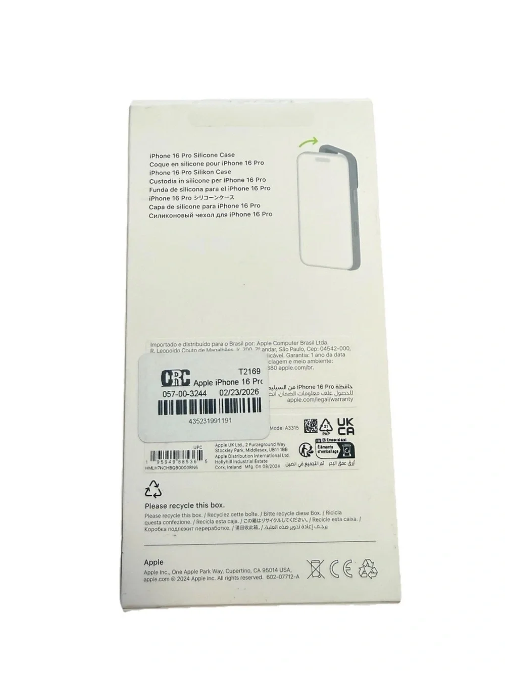 Apple iPhone 16 Pro Silicone Case - Blue (MagSafe) New Sealed In Box